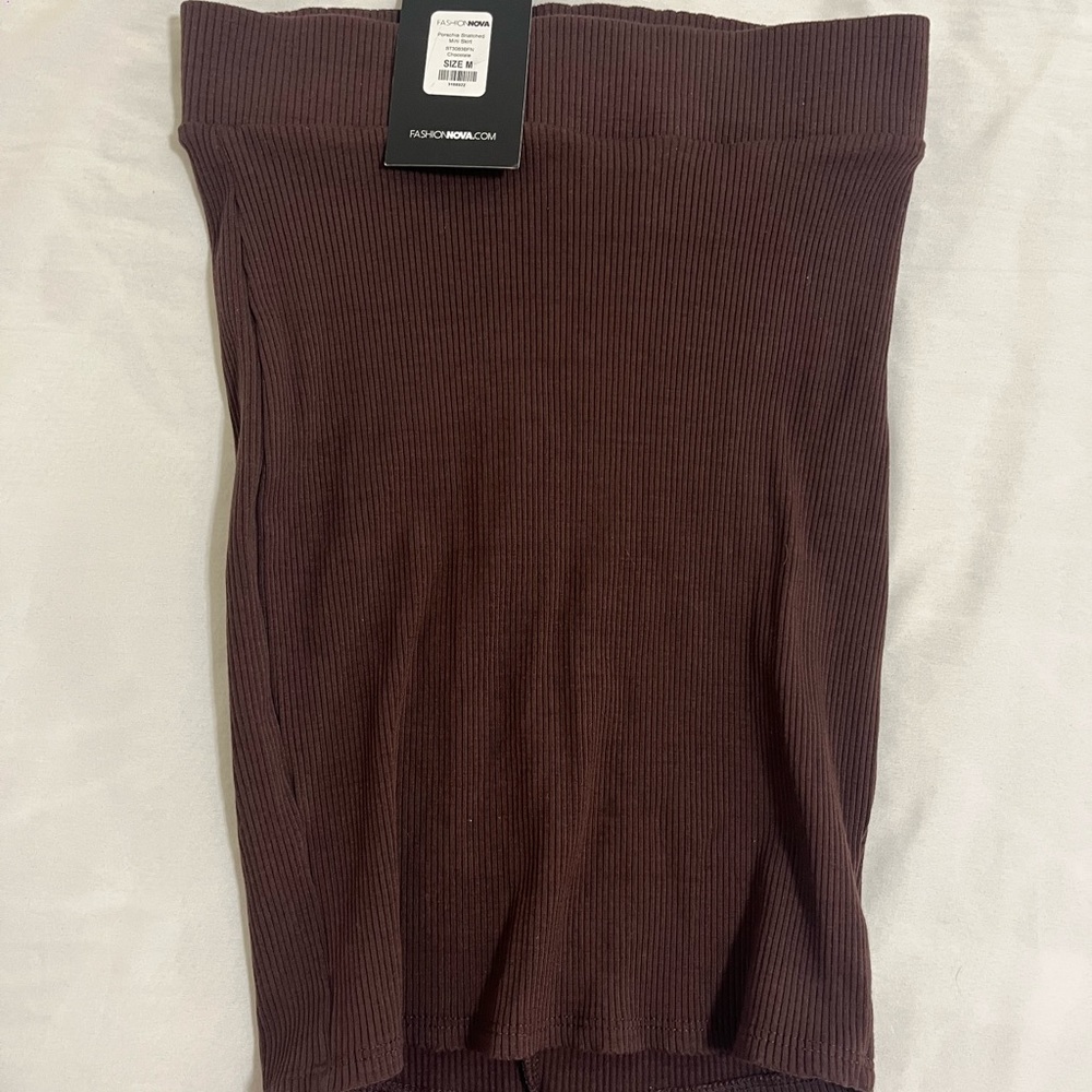 Fashion nova brown skirt